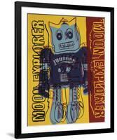 Moon Explorer Robot, 1983 (blue & yellow)-Andy Warhol-Framed Giclee Print