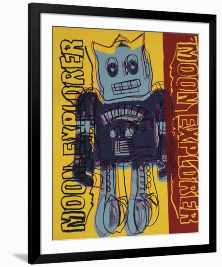 Moon Explorer Robot, 1983 (blue & yellow)-Andy Warhol-Framed Giclee Print