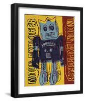 Moon Explorer Robot, 1983 (blue & yellow)-Andy Warhol-Framed Art Print