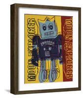 Moon Explorer Robot, 1983 (blue & yellow)-Andy Warhol-Framed Art Print