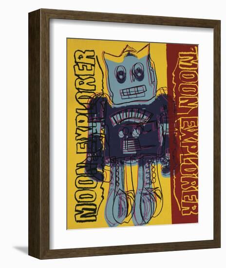 Moon Explorer Robot, 1983 (blue & yellow)-Andy Warhol-Framed Art Print