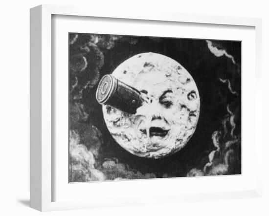 Moon Face from a Trip to the Moon-null-Framed Premium Giclee Print