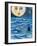 Moon Face Mermaid in The Sea-sylvia pimental-Framed Art Print