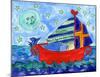 Moon Fish and Star Sailing-Deborah Cavenaugh-Mounted Art Print