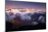 Moon Fog Wave San Francisco Skline at Night Golden Gate Bridge-Vincent James-Mounted Photographic Print