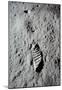 Moon Footprint (Buzz Aldrin Bootprint) Art Poster Print-null-Mounted Poster