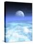 Moon From Earth, Artwork-Victor Habbick-Stretched Canvas