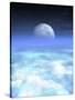 Moon From Earth, Artwork-Victor Habbick-Stretched Canvas