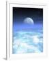 Moon From Earth, Artwork-Victor Habbick-Framed Photographic Print