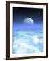 Moon From Earth, Artwork-Victor Habbick-Framed Photographic Print