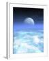 Moon From Earth, Artwork-Victor Habbick-Framed Photographic Print