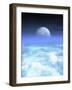 Moon From Earth, Artwork-Victor Habbick-Framed Photographic Print