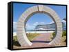 Moon Gate at Cruise Terminal in the Royal Naval Dockyard, Bermuda, Central America-Michael DeFreitas-Framed Stretched Canvas
