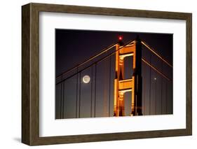 Moon Gate, Iconic and Epic Golden Gate Bridge, San Francisco Night Shot-Vincent James-Framed Photographic Print