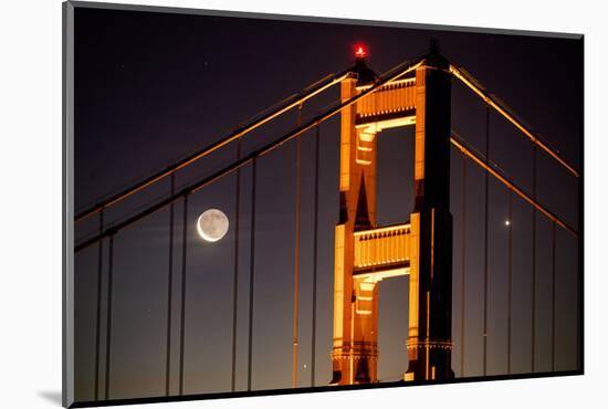Moon Gate, Iconic and Epic Golden Gate Bridge, San Francisco Night Shot-Vincent James-Mounted Photographic Print