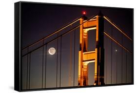 Moon Gate, Iconic and Epic Golden Gate Bridge, San Francisco Night Shot-Vincent James-Framed Stretched Canvas