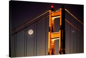 Moon Gate, Iconic and Epic Golden Gate Bridge, San Francisco Night Shot-Vincent James-Stretched Canvas