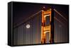 Moon Gate, Iconic and Epic Golden Gate Bridge, San Francisco Night Shot-Vincent James-Framed Stretched Canvas