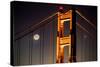 Moon Gate, Iconic and Epic Golden Gate Bridge, San Francisco Night Shot-Vincent James-Stretched Canvas