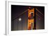 Moon Gate, Iconic and Epic Golden Gate Bridge, San Francisco Night Shot-Vincent James-Framed Photographic Print