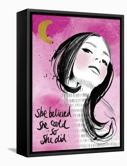 Moon Girl I-Mercedes Lopez Charro-Framed Stretched Canvas