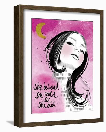 Moon Girl I-Mercedes Lopez Charro-Framed Art Print