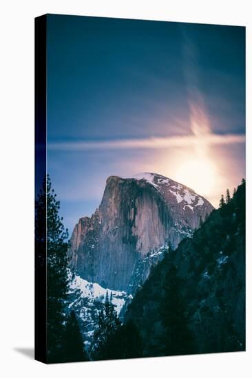 Moon Glow, Half Dome, Yosemite National Park, Hiking Outdoors-Vincent James-Stretched Canvas