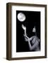 Moon in Hands. Attractive Fairy Girl-sad444-Framed Photographic Print