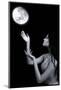 Moon in Hands. Attractive Fairy Girl-sad444-Mounted Photographic Print