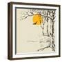 Moon in the Forest Sketch-Danussa-Framed Art Print