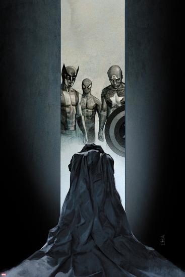 Moon Knight No.11 Cover: Wolverine, Spider-Man, and Captain America-Alex Maleev-Lamina Framed Poster