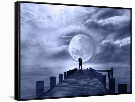 Moon Love-Ata Alishahi-Framed Stretched Canvas