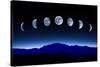Moon Lunar Cycle in Night Sky, Time-Lapse Concept-Kagenmi-Stretched Canvas