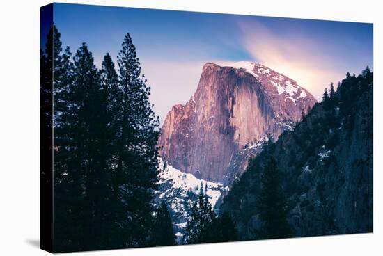 Moon Magic Behind Half Dome, Yosemite National Park, Hiking Outdoors-Vincent James-Stretched Canvas