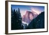 Moon Magic Behind Half Dome, Yosemite National Park, Hiking Outdoors-Vincent James-Framed Photographic Print