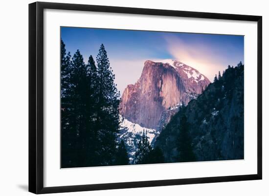 Moon Magic Behind Half Dome, Yosemite National Park, Hiking Outdoors-Vincent James-Framed Photographic Print