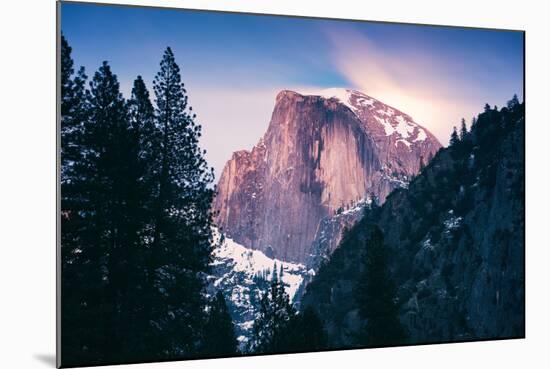 Moon Magic Behind Half Dome, Yosemite National Park, Hiking Outdoors-Vincent James-Mounted Photographic Print