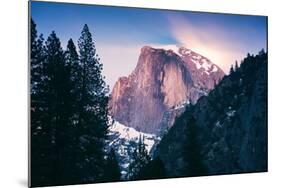 Moon Magic Behind Half Dome, Yosemite National Park, Hiking Outdoors-Vincent James-Mounted Photographic Print