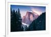 Moon Magic Behind Half Dome, Yosemite National Park, Hiking Outdoors-Vincent James-Framed Photographic Print