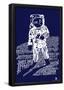 Moon Mission Astronauts Text Poster-null-Framed Poster