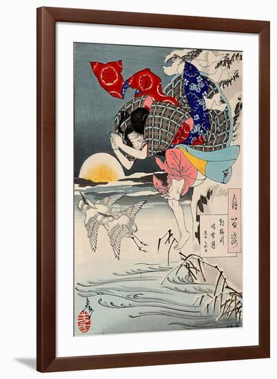 Moon of Pure Snow at Asano River, One Hundred Aspects of the Moon-Yoshitoshi Tsukioka-Framed Giclee Print