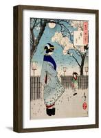 Moon of the Pleasure Quarters, One Hundred Aspects of the Moon-Yoshitoshi Tsukioka-Framed Giclee Print