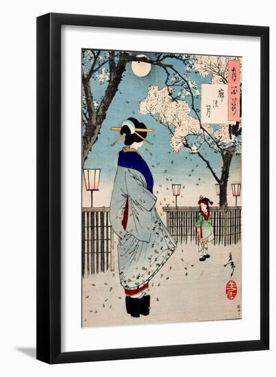 Moon of the Pleasure Quarters, One Hundred Aspects of the Moon-Yoshitoshi Tsukioka-Framed Giclee Print