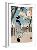 Moon of the Pleasure Quarters, One Hundred Aspects of the Moon-Yoshitoshi Tsukioka-Framed Giclee Print