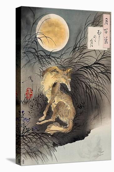 Moon on Musashi Plain, One Hundred Aspects of the Moon-Yoshitoshi Tsukioka-Stretched Canvas