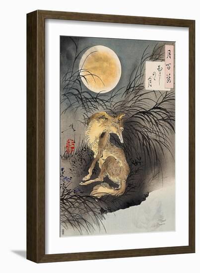 Moon on Musashi Plain, One Hundred Aspects of the Moon-Yoshitoshi Tsukioka-Framed Giclee Print