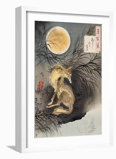 Moon on Musashi Plain, One Hundred Aspects of the Moon-Yoshitoshi Tsukioka-Framed Giclee Print