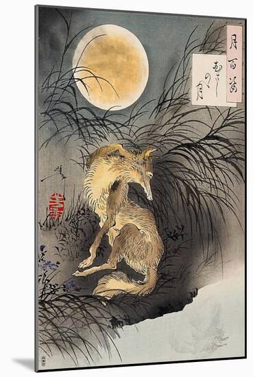 Moon on Musashi Plain, One Hundred Aspects of the Moon-Yoshitoshi Tsukioka-Mounted Giclee Print