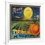 Moon Orange Label - Redlands, CA-Lantern Press-Framed Art Print