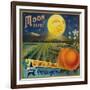 Moon Orange Label - Redlands, CA-Lantern Press-Framed Art Print